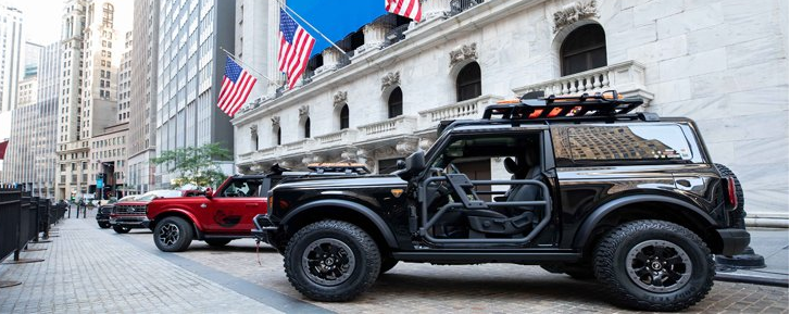 福特在纽约证券交易所首次亮相全新F150和Bronco