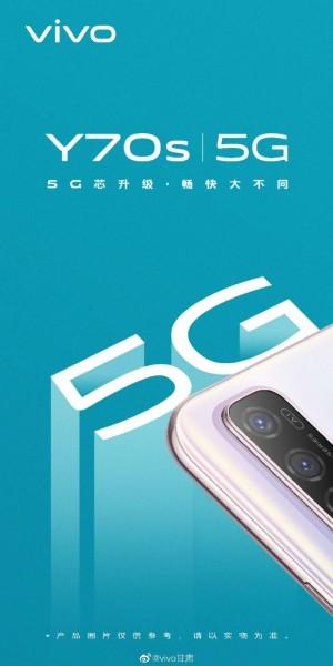 支持5G的vivo Y70s即将面世，官方海报和实时图像曝光