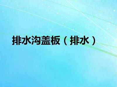 排水沟盖板（排水）