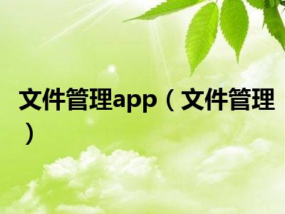文件管理app（文件管理）