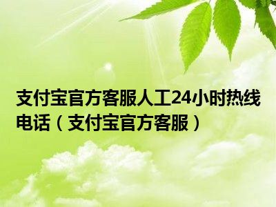 支付宝官方客服人工24小时热线电话（支付宝官方客服）