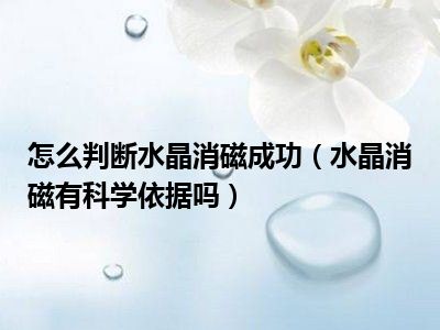怎么判断水晶消磁成功（水晶消磁有科学依据吗）