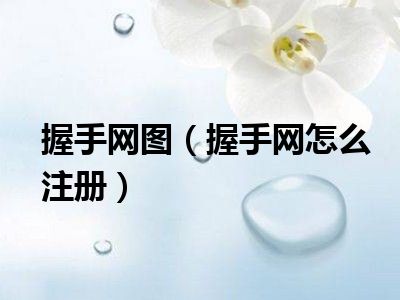 握手网图（握手网怎么注册）