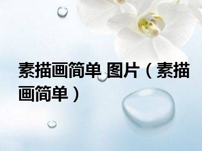 素描画简单 图片（素描画简单）