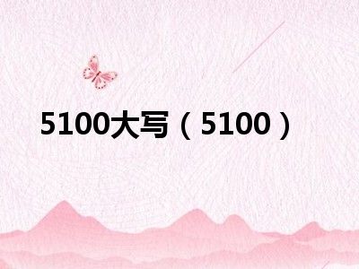 5100大写（5100）