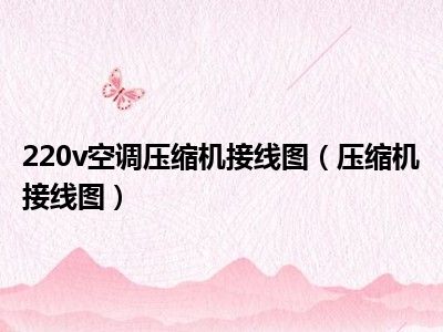 220v空调压缩机接线图（压缩机接线图）