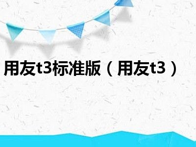 用友t3标准版（用友t3）