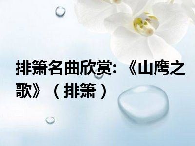 排箫名曲欣赏: 《山鹰之歌》（排箫）