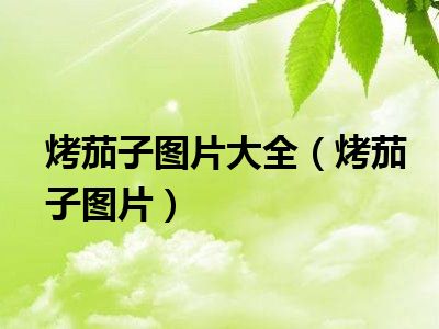 烤茄子图片大全（烤茄子图片）