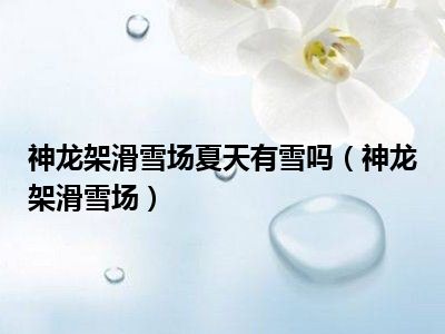 神龙架滑雪场夏天有雪吗（神龙架滑雪场）