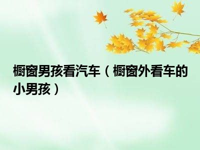橱窗男孩看汽车（橱窗外看车的小男孩）