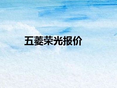 五菱荣光报价