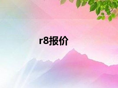 r8报价