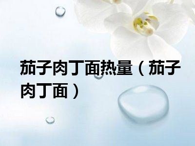 茄子肉丁面热量（茄子肉丁面）