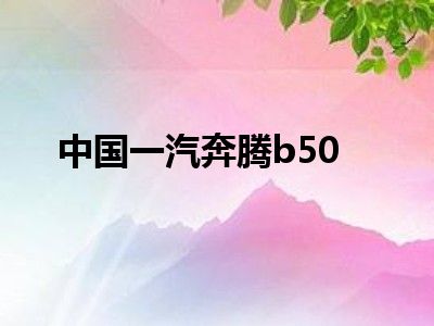 中国一汽奔腾b50