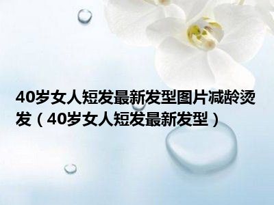 40岁女人短发最新发型图片减龄烫发（40岁女人短发最新发型）