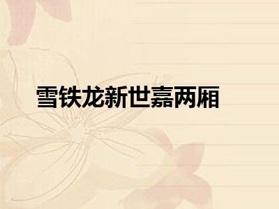 雪铁龙新世嘉两厢