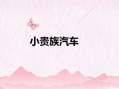 小贵族汽车