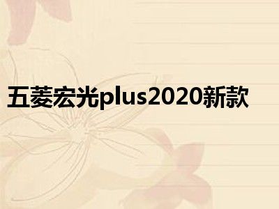 五菱宏光plus2020新款