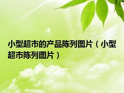 小型超市的产品陈列图片（小型超市陈列图片）