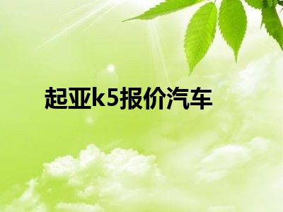 起亚k5报价汽车