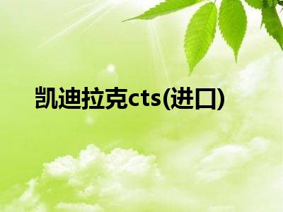 凯迪拉克cts(进口)