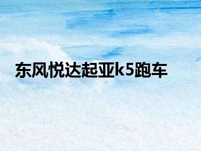 东风悦达起亚k5跑车