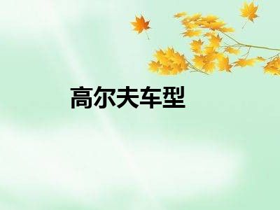 高尔夫车型