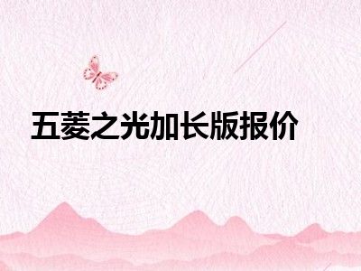 五菱之光加长版报价