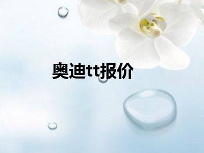 奥迪tt报价