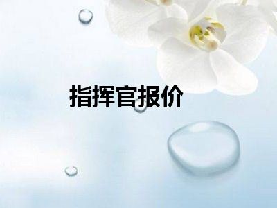 指挥官报价