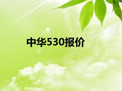 中华530报价