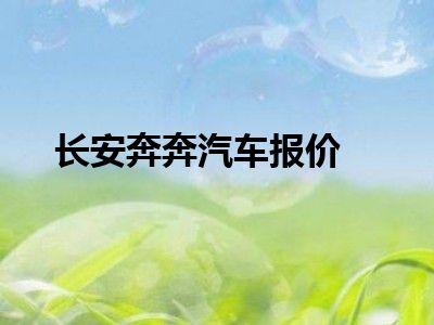 长安奔奔汽车报价