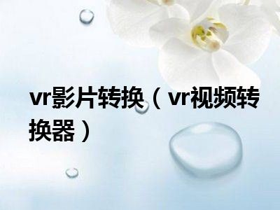 vr影片转换（vr视频转换器）