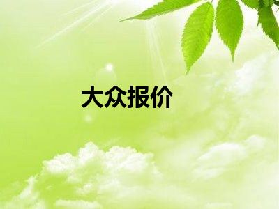 大众报价