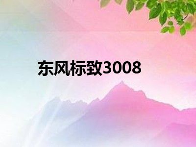 东风标致3008