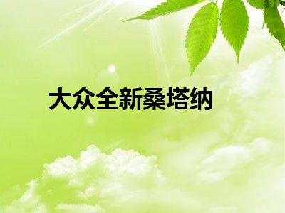大众全新桑塔纳