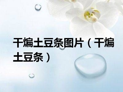干煸土豆条图片（干煸土豆条）