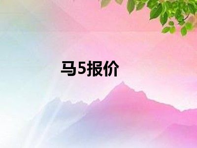 马5报价
