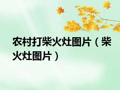 农村打柴火灶图片（柴火灶图片）