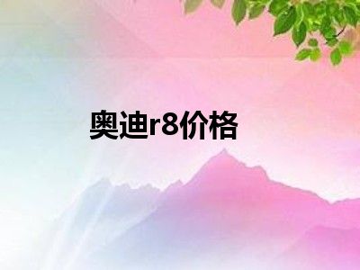 奥迪r8价格