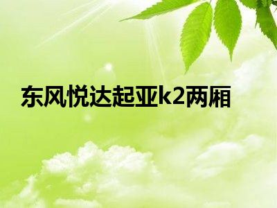 东风悦达起亚k2两厢