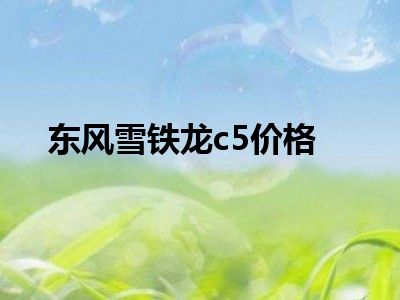 东风雪铁龙c5价格