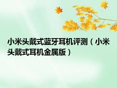 小米头戴式蓝牙耳机评测（小米头戴式耳机金属版）