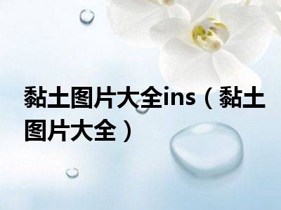 黏土图片大全ins（黏土图片大全）