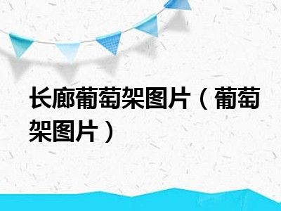 长廊葡萄架图片（葡萄架图片）