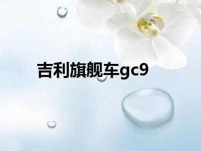 吉利旗舰车gc9