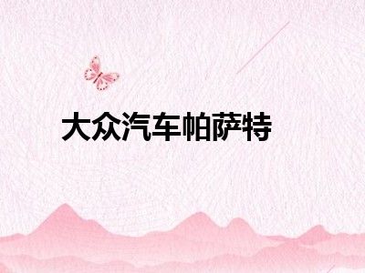 大众汽车帕萨特