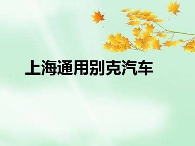 上海通用别克汽车