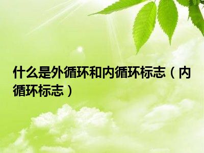 什么是外循环和内循环标志（内循环标志）